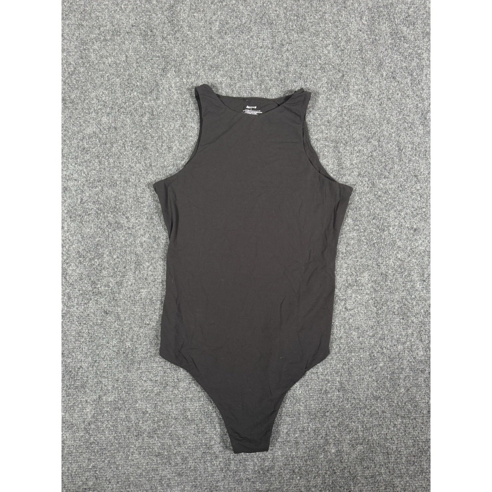 SKIMS Fits Everybody High Neck Bodysuit Womens Small Black Thong